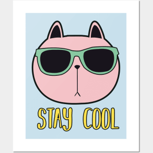 cool cat - cat with eyeglass Posters and Art